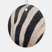 Zebra Streifen Schwarz-Weiß Keramik Ornament (Links)