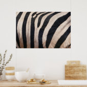 Zebra Streifen Schwarz-Weiß Poster (Küche)