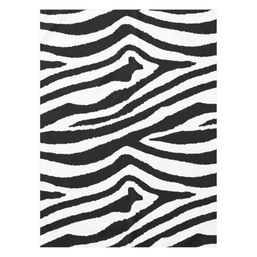Zebra Streifen Schwarz/Weiß | Safari Animal Print Tischdecke (Vorderseite)