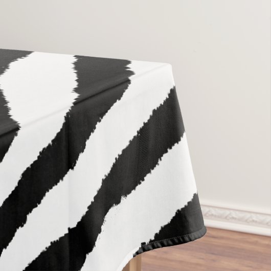 Zebra Streifen Schwarz/Weiß | Safari Animal Print Tischdecke (Beispiel)