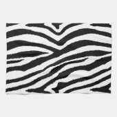 Zebra Streifen Schwarz/Weiß | Stilvolle Animal Pri Geschirrtuch (Horizontal)