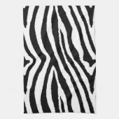 Zebra Streifen Schwarz/Weiß | Stilvolle Animal Pri Geschirrtuch (Vertikal)