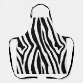 Zebra Streifen Schwarz/Weiß | Stilvolle Animal Pri Schürze (Vorderseite)