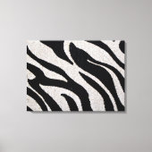 Zebra Streifen Schwarz/Weiß überzogene Canvas Leinwanddruck (Vorderseite)
