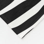 Zebra Streifen Schwarz-Weiß-Wildtierdruck Fleecedecke (Ecke)