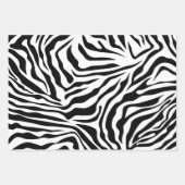 Zebra Streifen Schwarz-Weiß-Wildtierdruck Geschenkpapier Set (Vorderseite 2)
