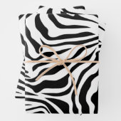 Zebra Streifen Schwarz-Weiß-Wildtierdruck Geschenkpapier Set (Beispiel)
