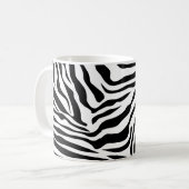 Zebra Streifen Schwarz-Weiß-Wildtierdruck Kaffeetasse (Vorderseite Links)