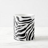 Zebra Streifen Schwarz-Weiß-Wildtierdruck Kaffeetasse (Mittel)