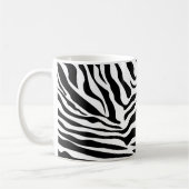 Zebra Streifen Schwarz-Weiß-Wildtierdruck Kaffeetasse (Links)