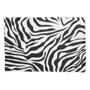 Zebra Streifen Schwarz-Weiß-Wildtierdruck Kissenbezug