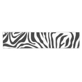 Zebra Streifen Schwarz-Weiß-Wildtierdruck Kurzer Tischläufer (Horizontal)