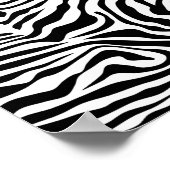 Zebra Streifen Schwarz-Weiß-Wildtierdruck Poster (Ecke)