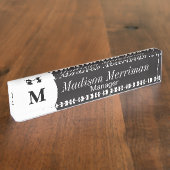 Zebra-Streifen-Tierdruck | personifizieren Namensplakette (Seite)