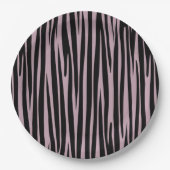 Zebra streifen Tiermuster Lavender Shade Pappteller (Vorderseite)