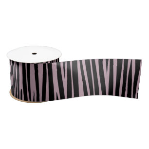 Zebra streifen Tiermuster Lavender Shade Satinband