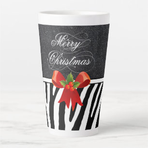 Zebra Streifen und Glitzer Milchtasse