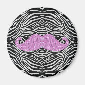 Zebra-Streifen und rosa Blendschleiche Magnet (Vorne)