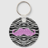 Zebra-Streifen und rosa Blendschleiche Schlüsselanhänger (Vorderseite)