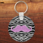 Zebra-Streifen und rosa Blendschleiche Schlüsselanhänger (Vorderseite)
