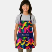 Zebra Strides Waves Rainbow Isometrisches Muster Schürze (Insitu)