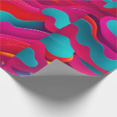 Zebra Strides Wellen rosa Regenbogenmuster Geschenkpapier (Ecke)