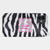 Zebra Strip Animal Print Monogram IPHONE 5 Case (Rückseite (Horizontal))
