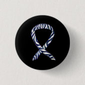 Zebra Strip Awareness Ribbon Custom Art Button (Vorderseite)
