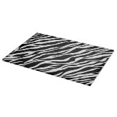 Zebra Strip Glas Cutting Board Schneidebrett (Ecke)
