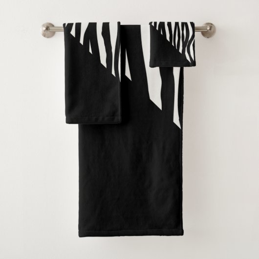 Zebra Strip Multi-Muster Badhandtuch Set (Insitu)