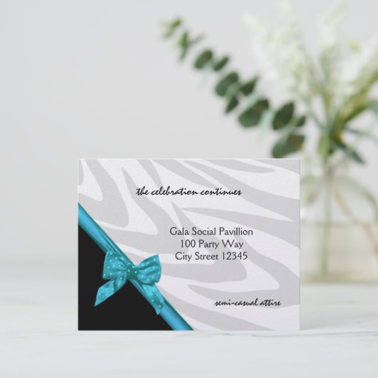 Zebra Strip und Ribbon/Empfang-Karte Begleitkarte (Stehend Vorderseite)