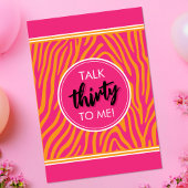 Zebra Stripe 30. Geburtstag Party Einladung