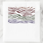 Zebra Stripe Abstrakt Rechteckiger Aufkleber (Tasche)