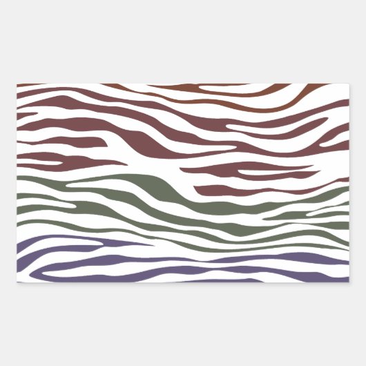 Zebra Stripe Abstrakt Rechteckiger Aufkleber (Vorderseite)