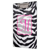 Zebra Stripe Animal Monogram Initial Clip Board Klemmbrett (Links)