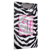 Zebra Stripe Animal Monogram Initial Clip Board Klemmbrett (Rechts)