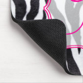 Zebra Stripe Animal Monogram Initial Mouse Pad Mousepad (Ecke)