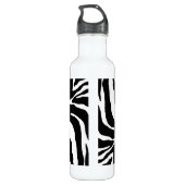 Zebra Stripe Animal Print Edelstahlflasche (Rückseite)