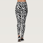 Zebra Stripe Animal Print Leggings (Rückseite)