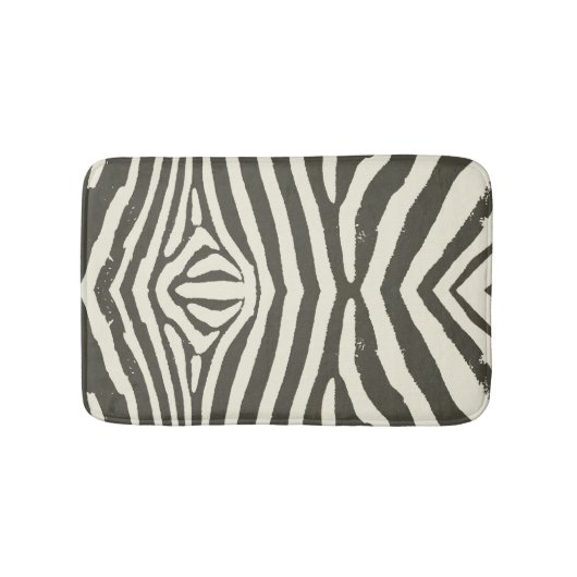 Zebra Stripe Animal Print Muster Badematte (Vorderseite)