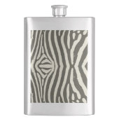 Zebra Stripe Animal Print Muster Flachmann (Vorderseite)