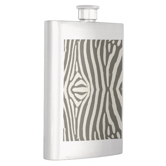 Zebra Stripe Animal Print Muster Flachmann (Rechts)