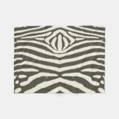 Zebra Stripe Animal Print Muster Fleecedecke (Vorderseite (Horizontal))