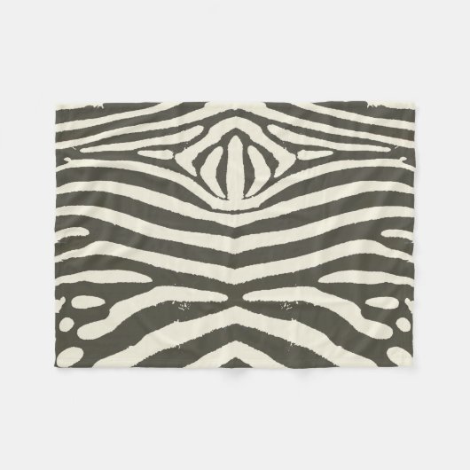 Zebra Stripe Animal Print Muster Fleecedecke (Vorderseite (Horizontal))