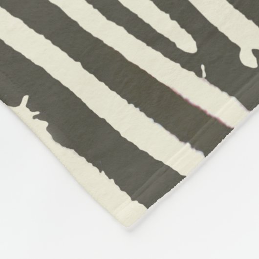 Zebra Stripe Animal Print Muster Fleecedecke (Ecke)