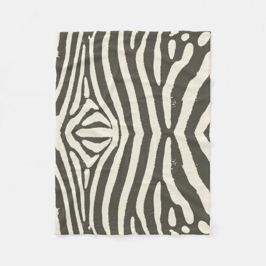 Zebra Stripe Animal Print Muster Fleecedecke (Vorderseite)