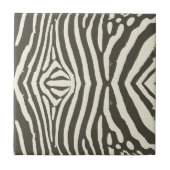Zebra Stripe Animal Print Muster Fliese (Vorderseite)