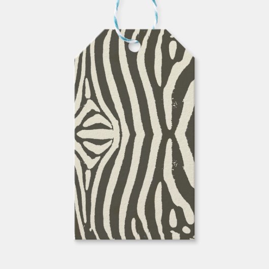 Zebra Stripe Animal Print Muster Geschenkanhänger (Vorderseite)