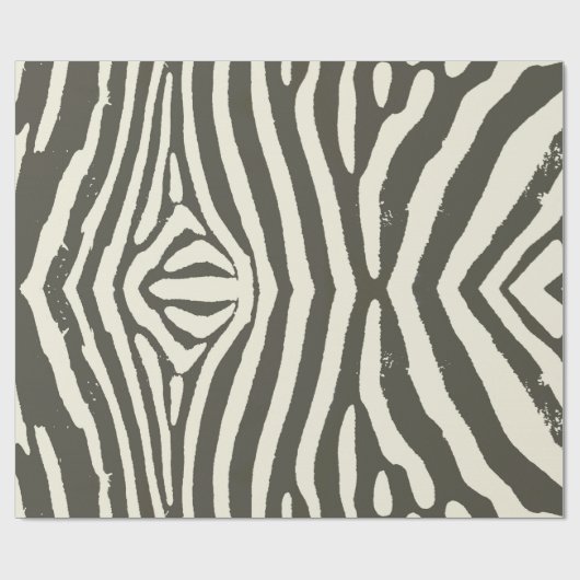 Zebra Stripe Animal Print Muster Geschenkpapier (Flach)