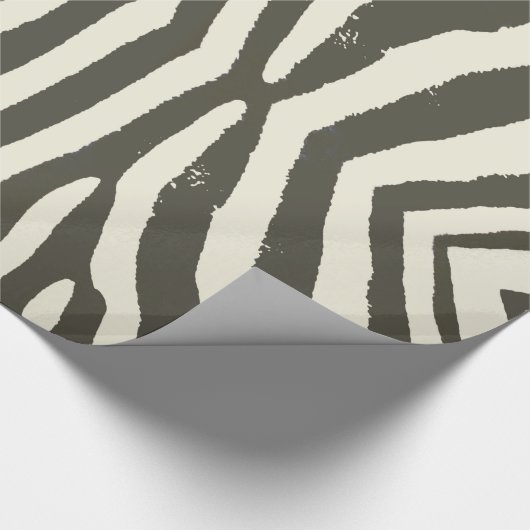 Zebra Stripe Animal Print Muster Geschenkpapier (Ecke)